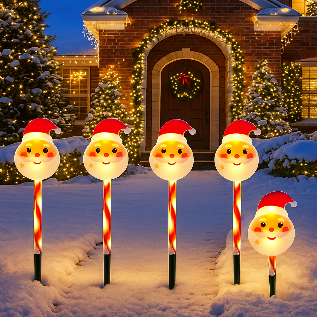 Solar Weihnachtsbeleuchtung Außen LED Licht Deko Gartenfigur