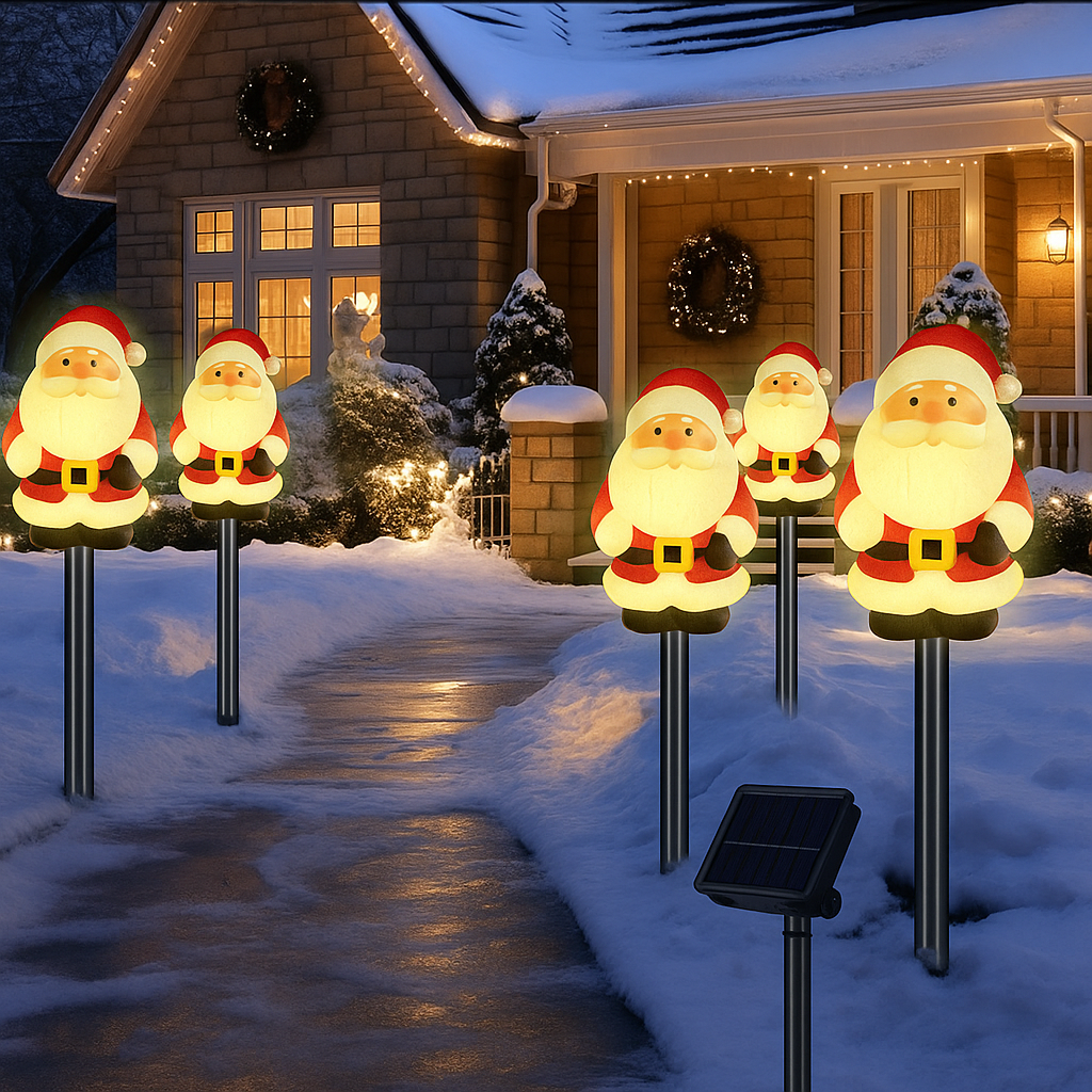 Solar Weihnachtsbeleuchtung Außen LED Licht Deko Gartenfigur