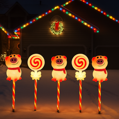 Solar Weihnachtsbeleuchtung Außen LED Licht Deko Gartenfigur