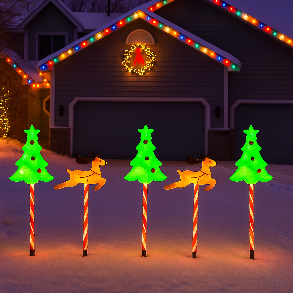 Solar Weihnachtsbeleuchtung Außen LED Licht Deko Gartenfigur