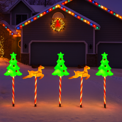 Solar Weihnachtsbeleuchtung Außen LED Licht Deko Gartenfigur