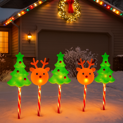 Solar Weihnachtsbeleuchtung Außen LED Licht Deko Gartenfigur