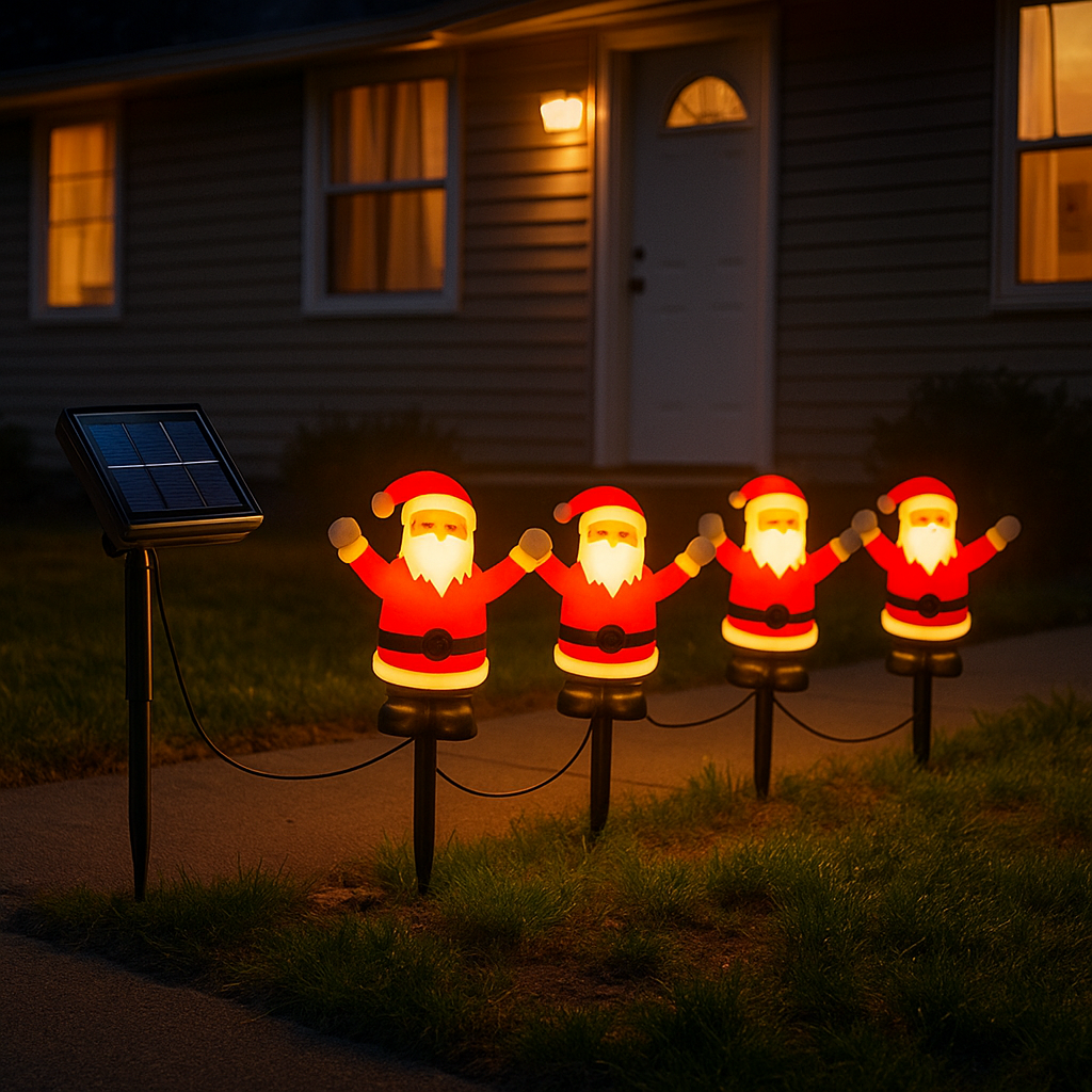 Solar Weihnachtsbeleuchtung Außen LED Licht Deko Gartenfigur
