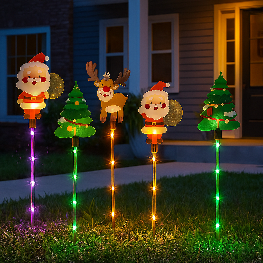 Solar Weihnachtsbeleuchtung Außen LED Licht Deko Gartenfigur