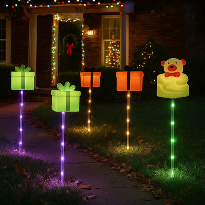 Solar Weihnachtsbeleuchtung Außen LED Licht Deko Gartenfigur