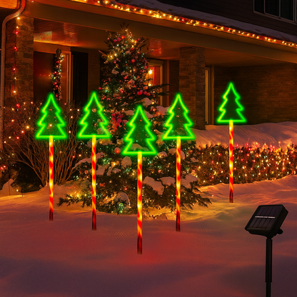 Solar Lights Christmas Decoration Garden Light Sticks Plastic Set