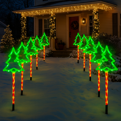 Solar Lights Christmas Decoration Garden Light Sticks Plastic Set