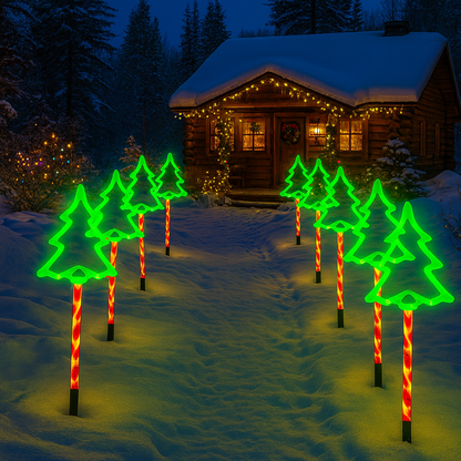 Solar Lights Christmas Decoration Garden Light Sticks Plastic Set