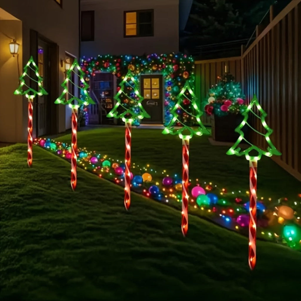 Solar Lights Christmas Decoration Garden Light Sticks Plastic Set