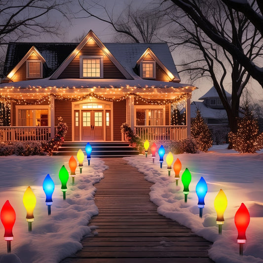Solar Lights Christmas Decoration Garden Light Plastic Set