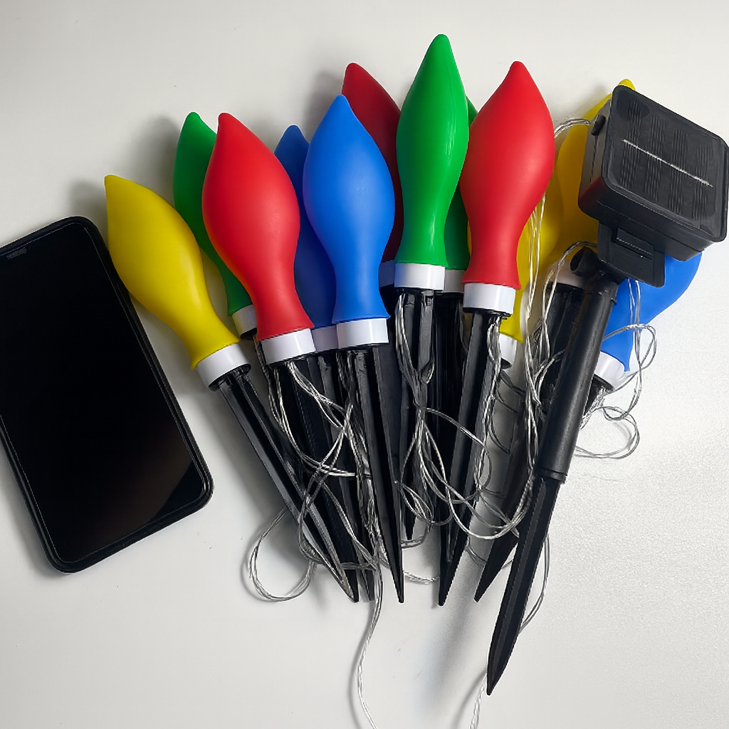 Solar Lights Christmas Decoration Garden Light Plastic Set