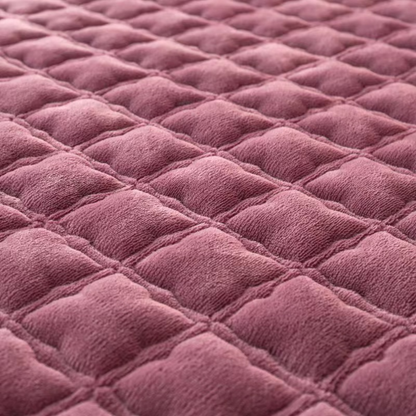 Drap-housse velours housse de matelas antidérapante douce confort de sommeil