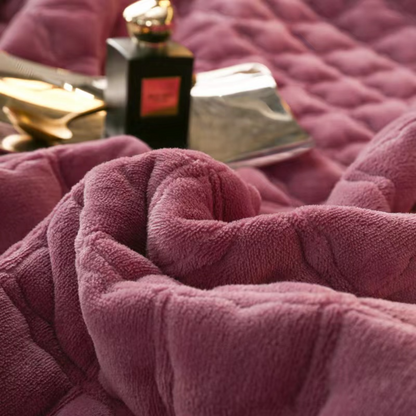 Drap-housse velours housse de matelas antidérapante douce confort de sommeil