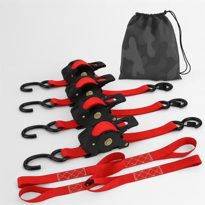 Straps Heavy Duty Automatic Ratchet Tie Down Set