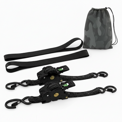 Straps Heavy Duty Automatic Ratchet Tie Down Set