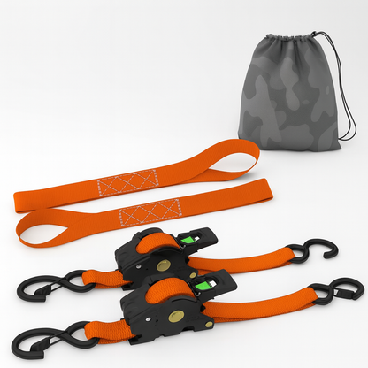 Straps Heavy Duty Automatic Ratchet Tie Down Set