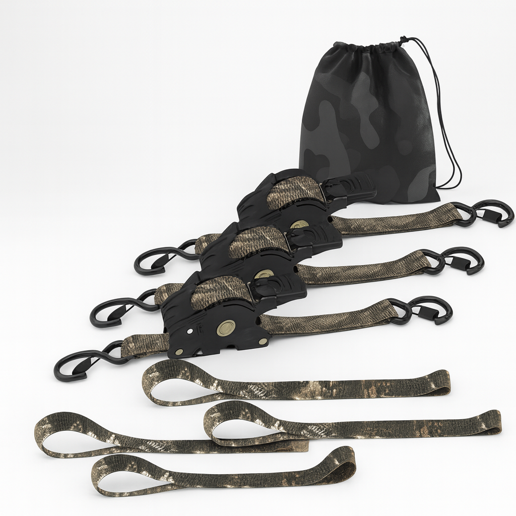 Straps Heavy Duty Automatic Ratchet Tie Down Set