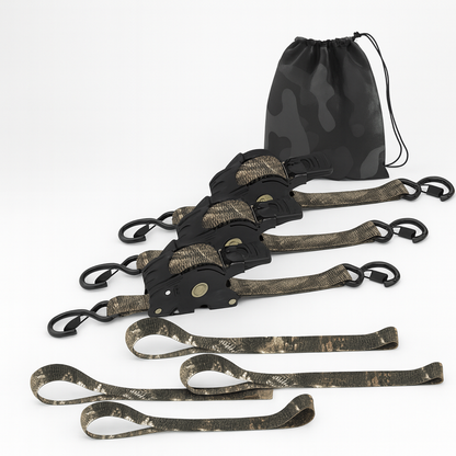 Straps Heavy Duty Automatic Ratchet Tie Down Set