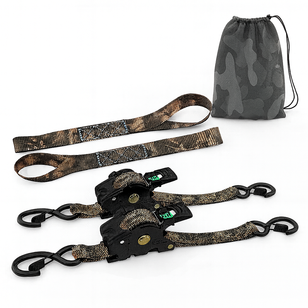 Straps Heavy Duty Automatic Ratchet Tie Down Set