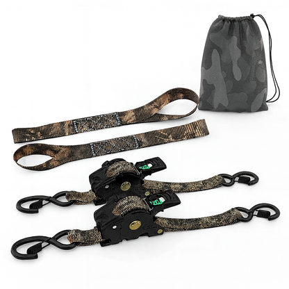 Straps Heavy Duty Automatic Ratchet Tie Down Set