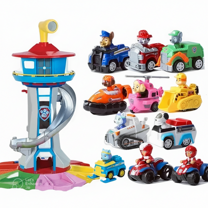 Spielturm mit Rutsche Fahrzeugen Kunststoff Kinderspielset