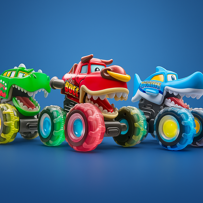 Spielzeug Monstertruck Set Kinder Licht Sound Fahrzeuge