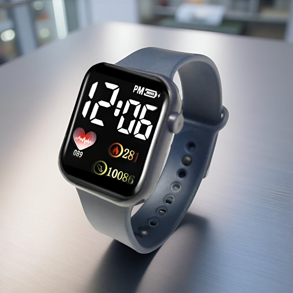 Sport Digital Uhr Damen Herren Wasserdicht LED Armbanduhr Silikon