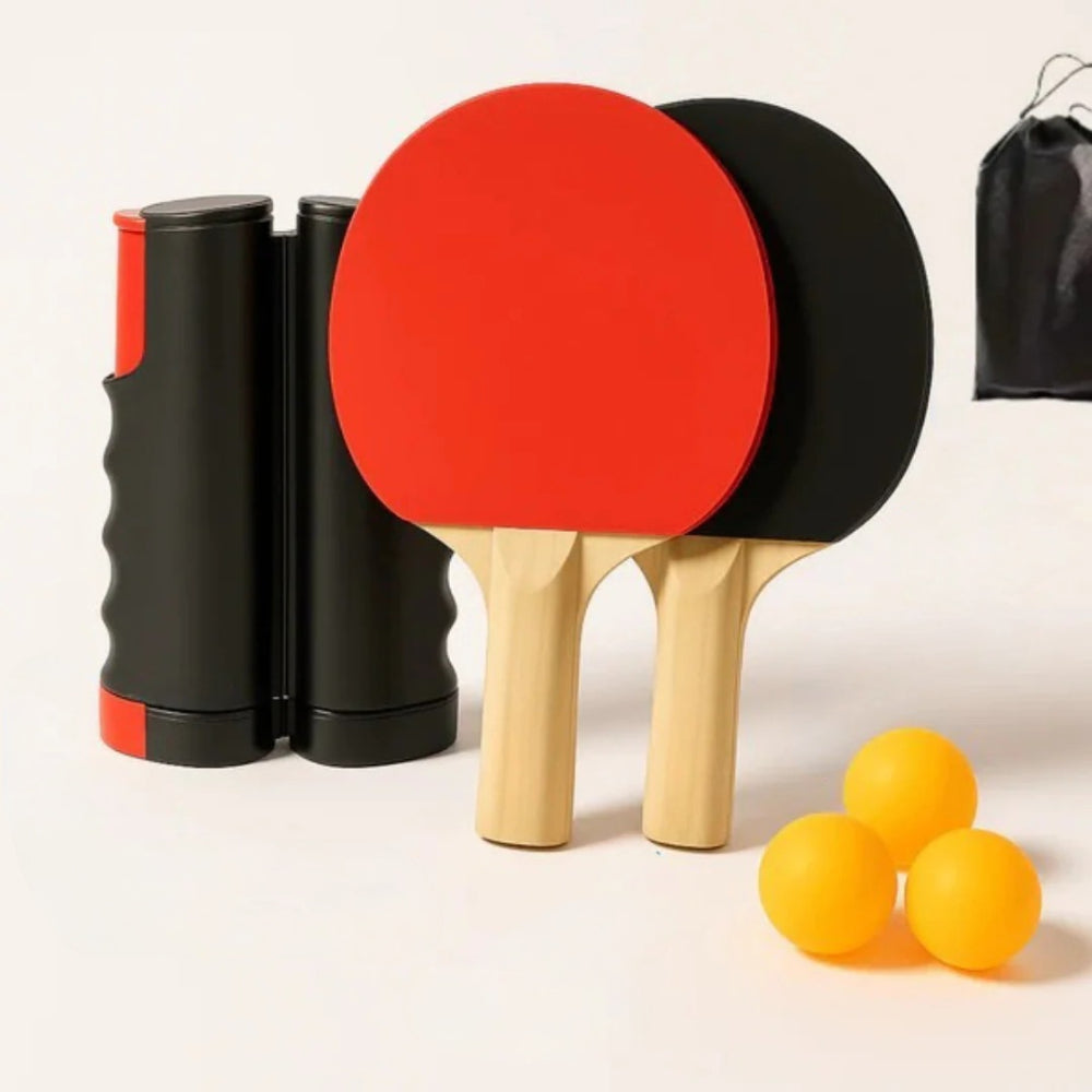 Sport Table Tennis Set Portable with Net, Paddles, and Balls