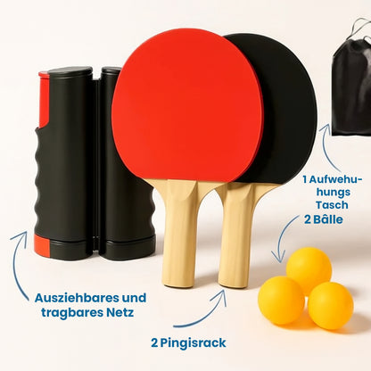 Sport Table Tennis Set Portable with Net, Paddles, and Balls