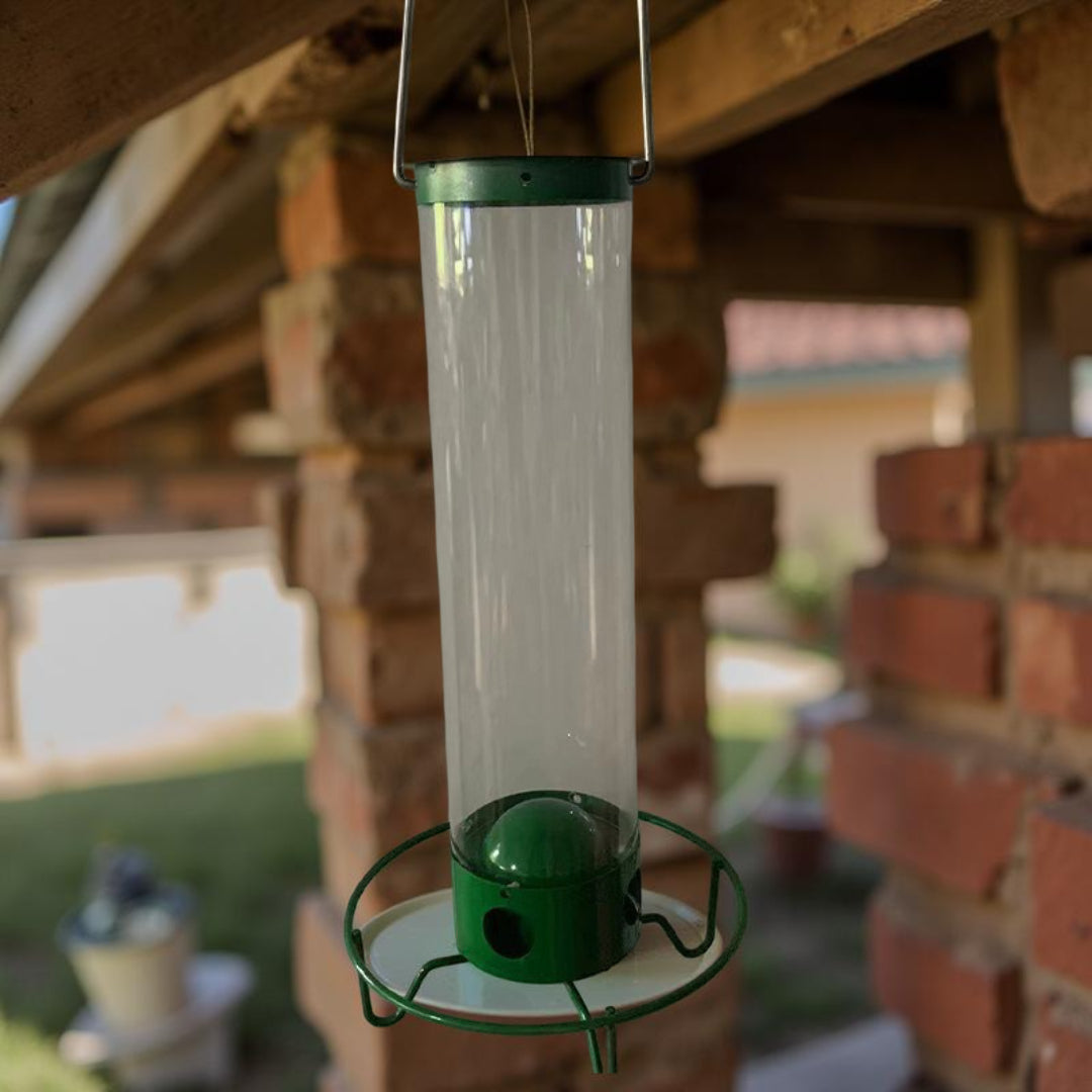 Vogelfutterhaus Eichhörnchen sicher Futterspender Vogelzuführung