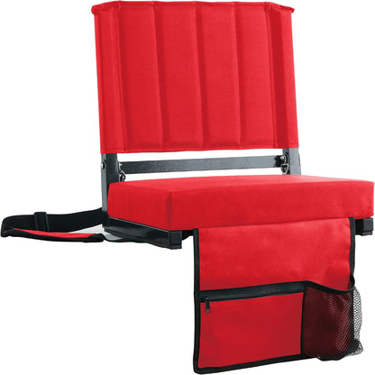 Asiento de estadio Silla plegable Acolchada Portátil Respaldo