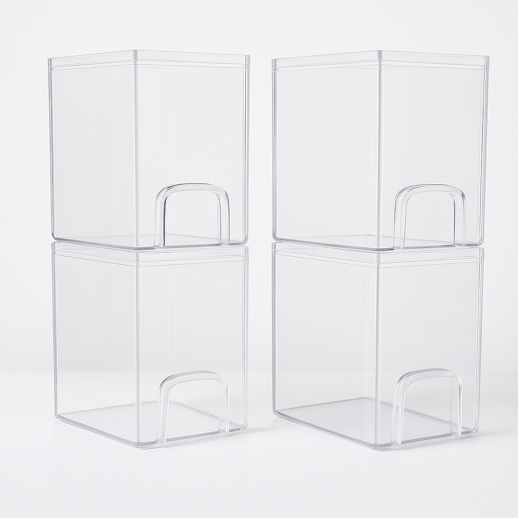 Stackable Acrylic Storage Drawers Organizer Box Set