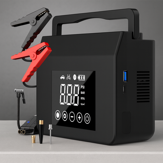 Jump Starter Portable Car Air Compressor Power Bank