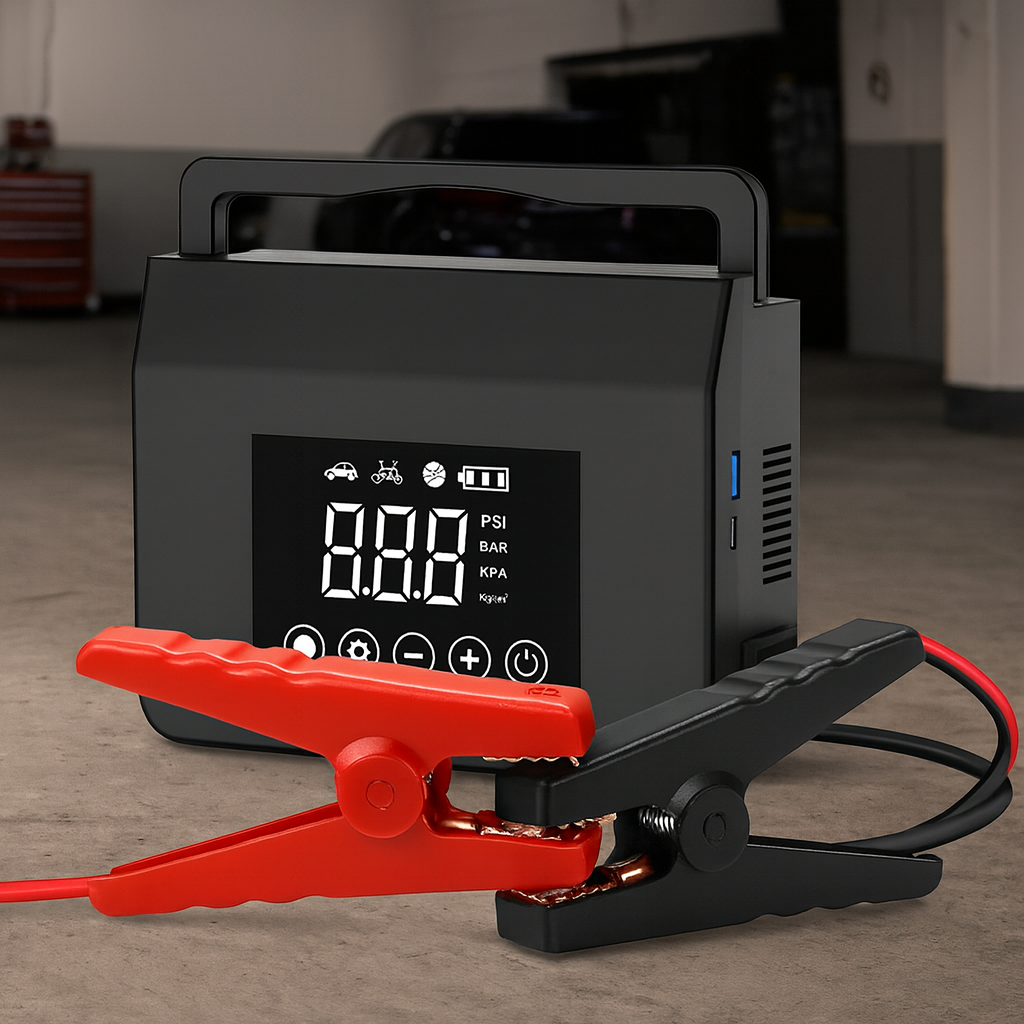 Jump Starter Portable Car Air Compressor Power Bank