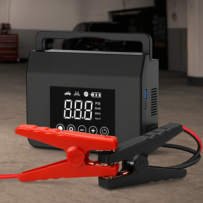 Jump Starter Portable Car Air Compressor Power Bank