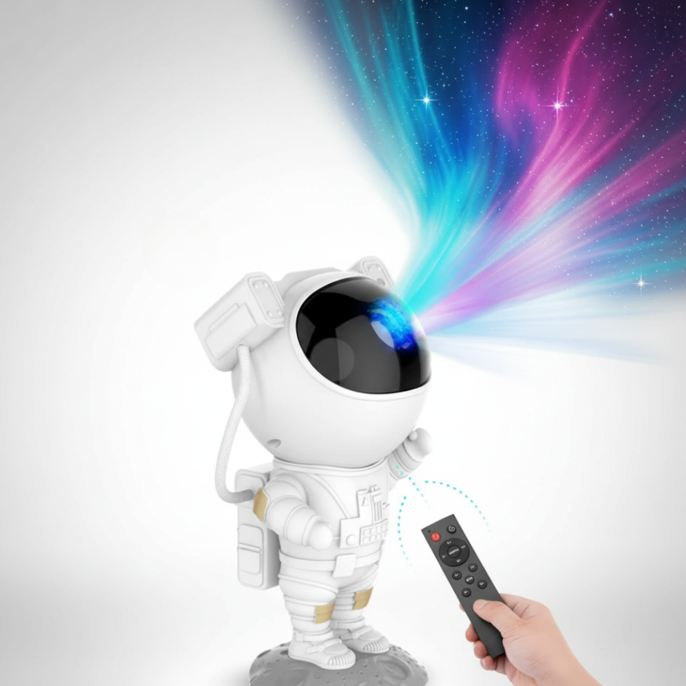 Starry Sky Projector Astronaut LED Night Light Remote Control