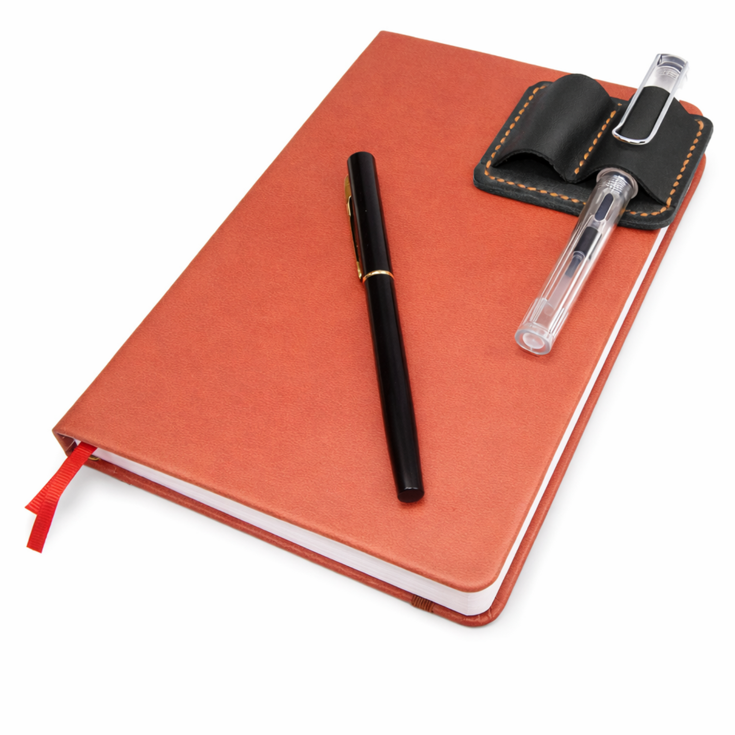 Stiftehalter Leder Doppel Schlaufe Notizbuch