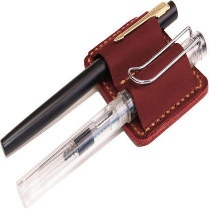 Stiftehalter Leder Doppel Schlaufe Notizbuch
