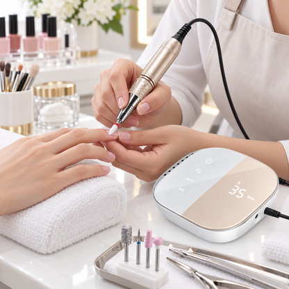 Stille Elektrische Nagelfeile Professionelle Anwendung
