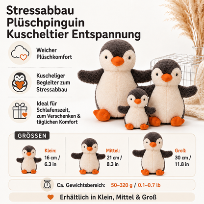 Stressabbau Plüschpinguin Kuscheltier Entspannung