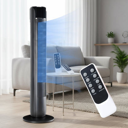 Tower Fan Cooling Quiet Oscillating Remote Control