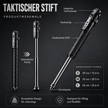 Taktischer Stift Mit LED Gummi Selbstverteidigung Klinge