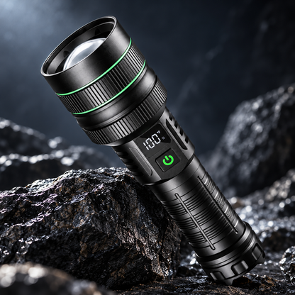 Taschenlampe Mit Digitalem Batteriestatus Und Zoom Handlich