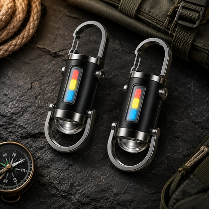Taschenlampe Mit Stroboskoplicht Wiederaufladbar Karabiner