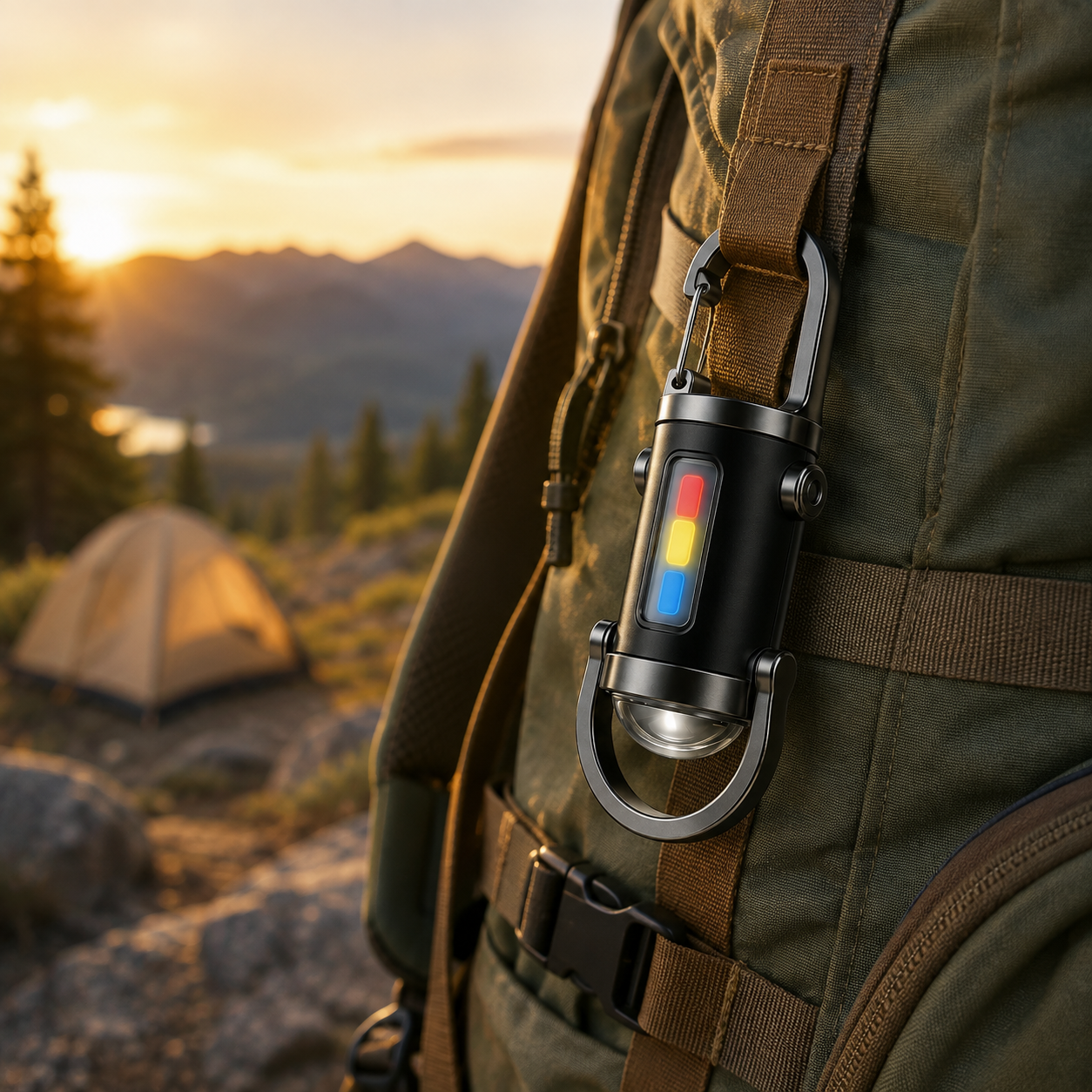 Taschenlampe Mit Stroboskoplicht Wiederaufladbar Karabiner