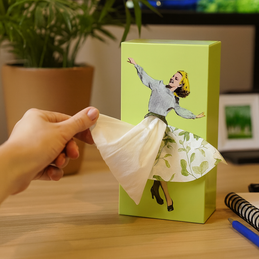 Tissue Box Holder Decorative Figurine Storage Stand