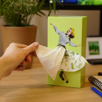 Tissue Box Holder Decorative Figurine Storage Stand