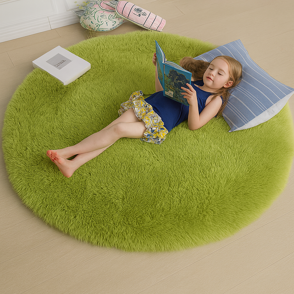 Carpet Fluffy Round Living Room Cuddle Soft Bedroom