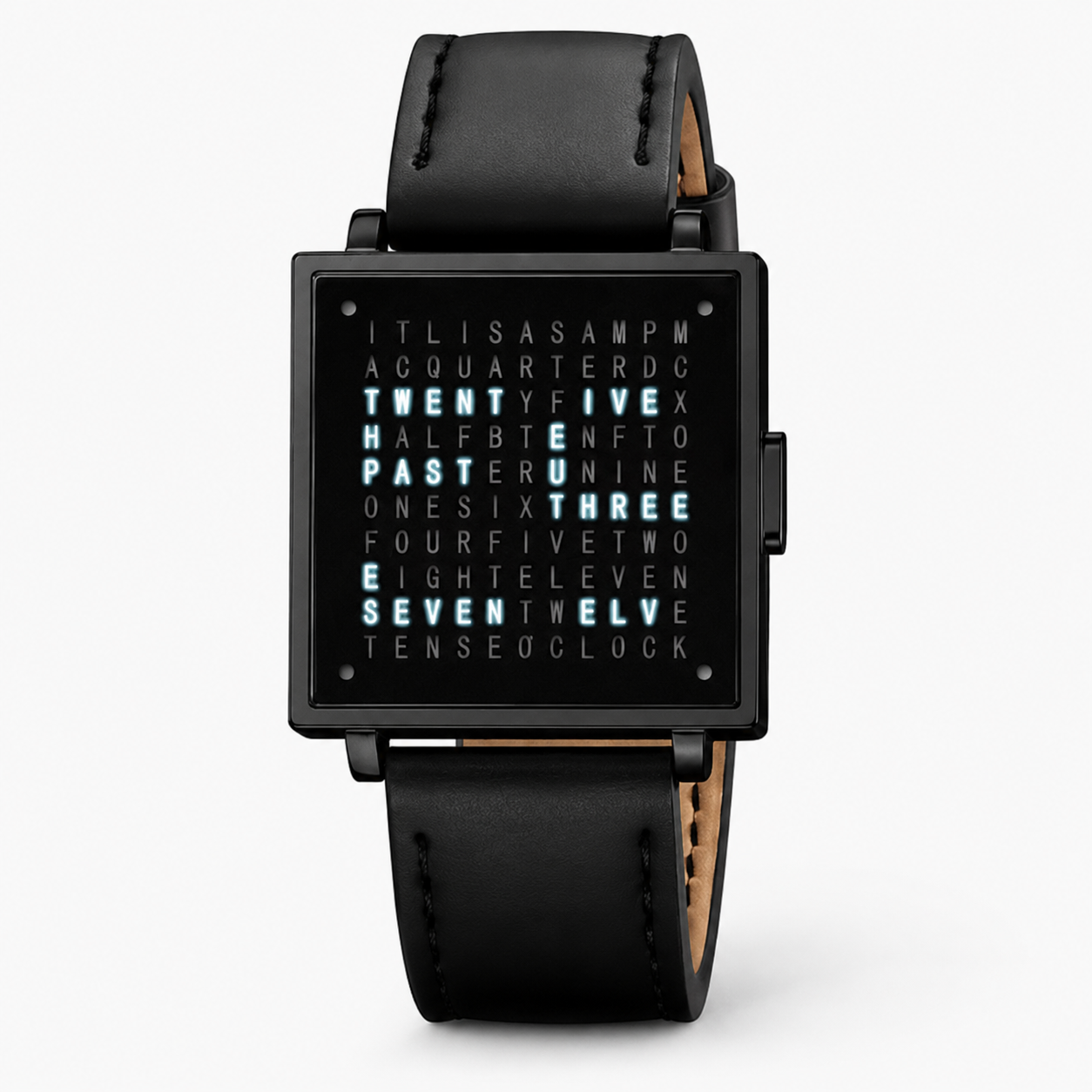 Textuelle Uhr Unisex Uhr Mit Lederarmband Moderne