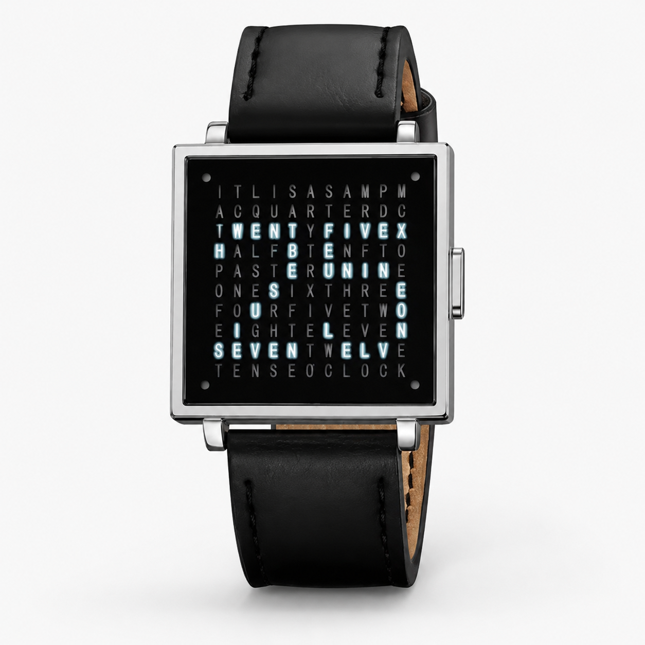 Textuelle Uhr Unisex Uhr Mit Lederarmband Moderne